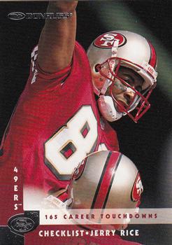Jerry Rice San Francisco 49ers 1997 Donruss NFL Checklist #230